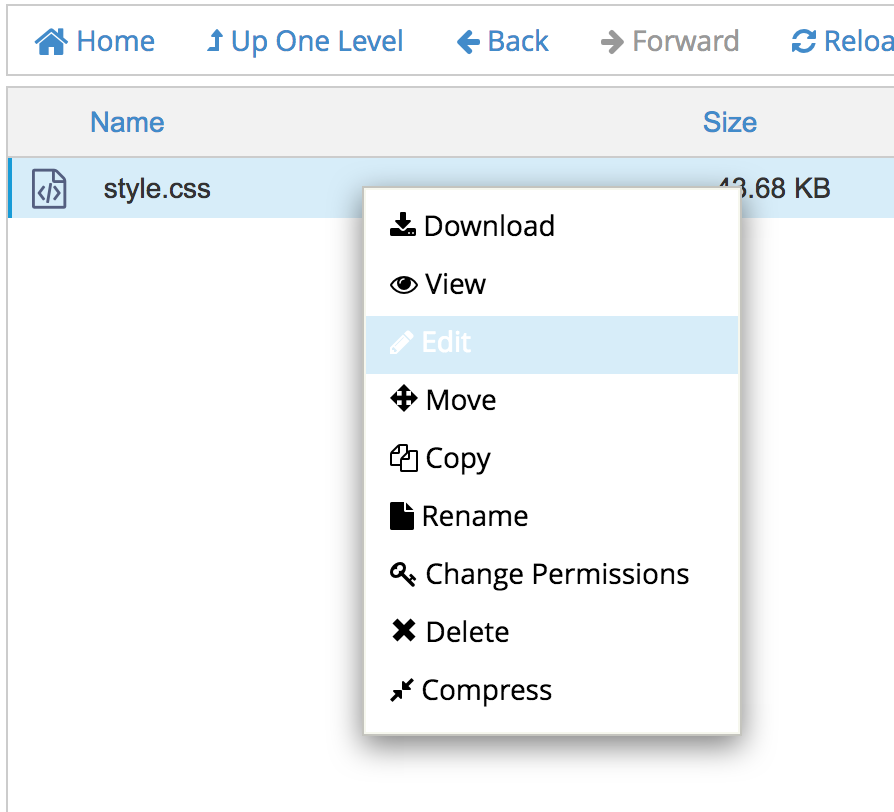 Image showing how to edit style css file